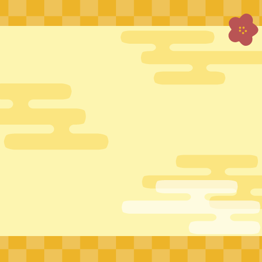 和風雑談サムネイル／雑談配信用サムネイルIRIAM用_背景_イエロー