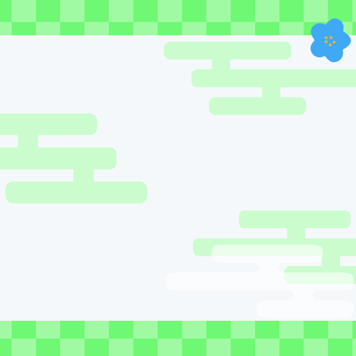 和風雑談サムネイル／雑談配信用サムネイルIRIAM用_背景_緑